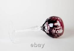 Nachtmann Traube Amethyst Purple Hock Wine Glasses Set of 2 Vintage Crystal