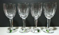 NewVINTAGE Waterford Crystal KILDARE (1973-) Set 4 Claret Wine 6 1/2 IRELAND