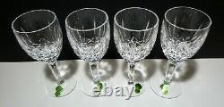 NewVINTAGE Waterford Crystal KILDARE (1973-) Set 4 Claret Wine 6 1/2 IRELAND