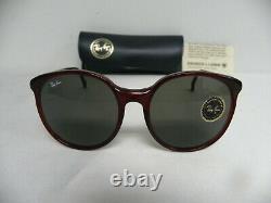 New Vintage B&L Ray Ban Traditionals Trish Wine Tint W0345 Round Oversize NOS
