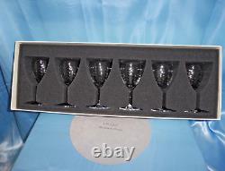 New Vtg Cristalleries De Lorraine Crystal Wine Glasses France Flutes Set of 6