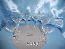 New Vtg Cristalleries De Lorraine Crystal Wine Glasses France Flutes Set of 6