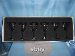 New Vtg Cristalleries De Lorraine Crystal Wine Glasses France Flutes Set of 6