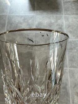 New in Box 10 Vintage WATERFORD CRYSTAL Lismore Platinum Wine Glasses IRELAND