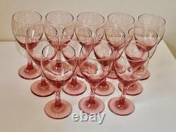 New in Box Vintage Libbey Plum Wine Water Glass Goblets Set of 12