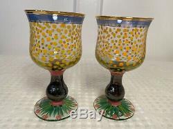 NewithUnused Vintage Retired Set of 9 MACKENZIE-CHILDS 8 oz. Wine Goblets Glasses
