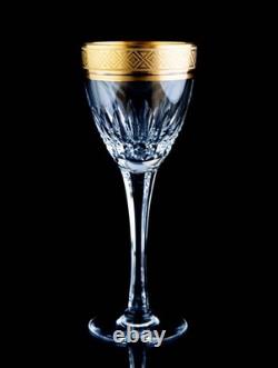 Noritake Monde D'Or Wine Glasses Set of 2 Elegant Vintage Crystal Gold Rim