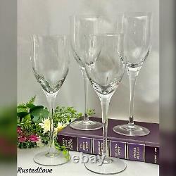 Noritake Royal Pierpoint Wine Glasses Clear Vintage 9 Oz Set of 4