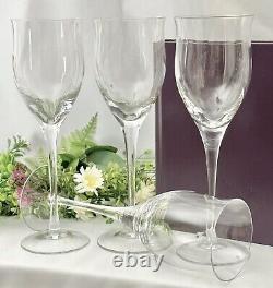 Noritake Royal Pierpoint Wine Glasses Clear Vintage 9 Oz Set of 4