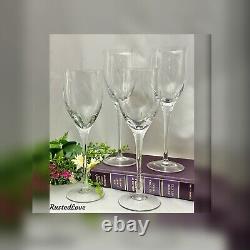 Noritake Royal Pierpoint Wine Glasses Clear Vintage 9 Oz Set of 4