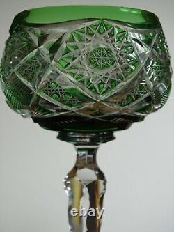 One Vintage Roemer Wine Glass Crystal Style Look St Louis Green