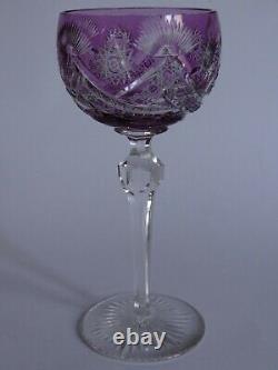 One Vintage Roemer Wine Glass Crystal Style Look St Louis Purple