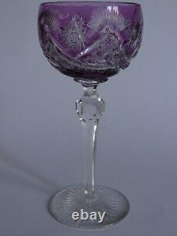 One Vintage Roemer Wine Glass Crystal Style Look St Louis Purple