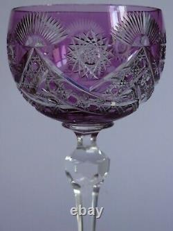 One Vintage Roemer Wine Glass Crystal Style Look St Louis Purple