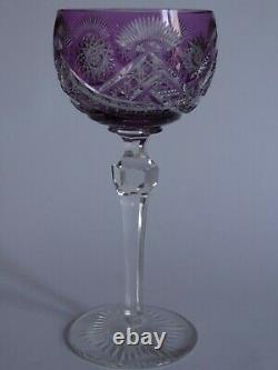 One Vintage Roemer Wine Glass Crystal Style Look St Louis Purple