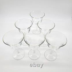 Oskar Kogoj Wine Glasses Set of 6 Crystal Fluted Twist Stem Vintage DB301