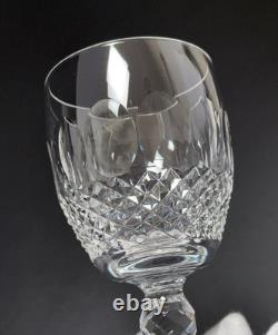 PAIR VINTAGE WATERFORD CRYSTAL COLLEEN SHORT STEM 10oz WINE GOBLETS GLASSES