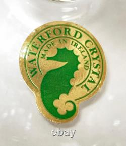 PAIR VINTAGE WATERFORD CRYSTAL COLLEEN SHORT STEM 10oz WINE GOBLETS GLASSES