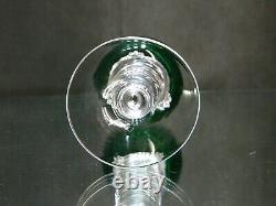 Pair Vintage Bohemian Art Glass Goblets / Wine Hocks