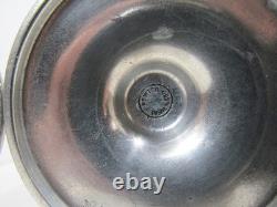 Pair Vintage Wine Glasses, 95% Real Pewter Stems, 7.6 Goblets