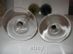Pair of Vintage Extra Tall Oversize MCM Wine Glasses 21.75t & 21.50t Decor