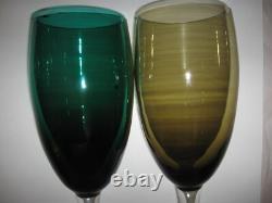 Pair of Vintage Extra Tall Oversize MCM Wine Glasses 21.75t & 21.50t Decor
