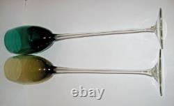 Pair of Vintage Extra Tall Oversize MCM Wine Glasses 21.75t & 21.50t Decor