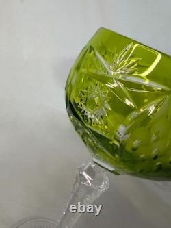 Pair of Vintage Nacthmann Chartreuse Crystal Traube 8 1/4 Wine Hocks