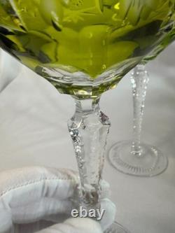 Pair of Vintage Nacthmann Chartreuse Crystal Traube 8 1/4 Wine Hocks