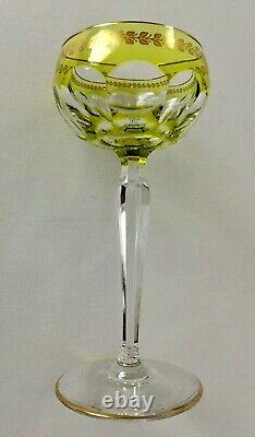Pair of Vintage VAL ST LAMBERT Crystal Wine Glasses
