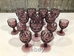 Provincial Amethyst by Imperial Glass Ohio 14pcs of Vintage Drinkware
