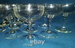 Quantity of 12 Vintage Wine / Champagne Coupes Glasses -Set/Lot
