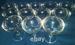 Quantity of 12 Vintage Wine / Champagne Coupes Glasses -Set/Lot