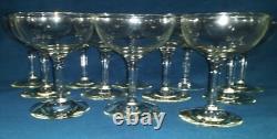Quantity of 12 Vintage Wine / Champagne Coupes Glasses -Set/Lot