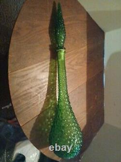 RARE Genie Bottle VTG GREEN GLASS LARGE WINE DECANTER 22 1/2GC WITH TOP Only 1