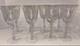RARE Set-8 Vintage Tiffin Rose (Etched) by TIFFIN-FRANCISCAN Water Wine Stemware