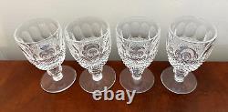 RARE Set of 4 Vintage WATERFORD CRYSTAL Colleen 3 oz. Port Wine Glasses IRELAND