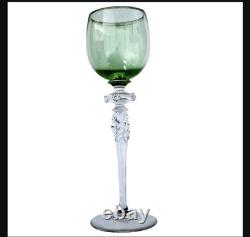 RARE Set of 8 Antique Art Nouveau Wine Glasses Circa 1900 Vintage Estate