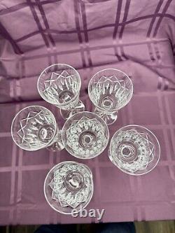 RARE VINTAGE Set of 6 Waterford Crystal PATRICK Water/Wine Glasses 7 Ireland