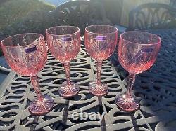 RARE Vintage Marquis Waterford Brookside Blush All Purpose Wine Set of 4 Germany