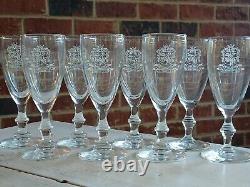 RARE Vintage SET of 8 THE DOWNTOWN CLUB Birmingham ALABAMA AL WINE Glasses GLASS