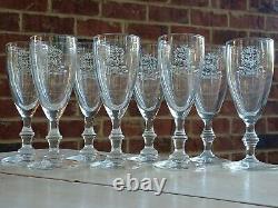 RARE Vintage SET of 8 THE DOWNTOWN CLUB Birmingham ALABAMA AL WINE Glasses GLASS