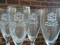 RARE Vintage SET of 8 THE DOWNTOWN CLUB Birmingham ALABAMA AL WINE Glasses GLASS
