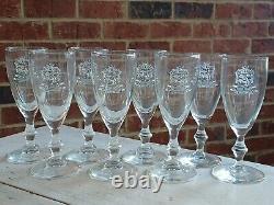 RARE Vintage SET of 8 THE DOWNTOWN CLUB Birmingham ALABAMA AL WINE Glasses GLASS