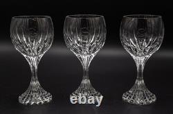 READ Baccarat Crystal France Massena White Wine Glasses Set of 3 6 3/8