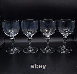 READ Baccarat France Crystal Normandie Claret Wine Glasses 5 5/8- Set of 4