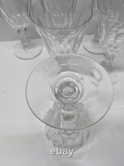 READ Set of 6 VTG Crystal Wine Glasses Unknown Maker, Val St Lambert 6