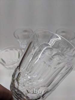 READ Set of 6 VTG Crystal Wine Glasses Unknown Maker, Val St Lambert 6