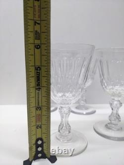 READ Set of 6 VTG Crystal Wine Glasses Unknown Maker, Val St Lambert 6