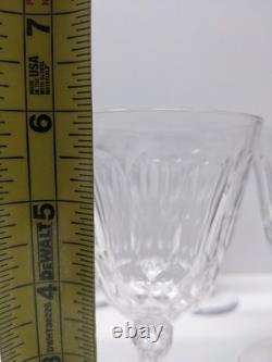 READ Set of 6 VTG Crystal Wine Glasses Unknown Maker, Val St Lambert 6